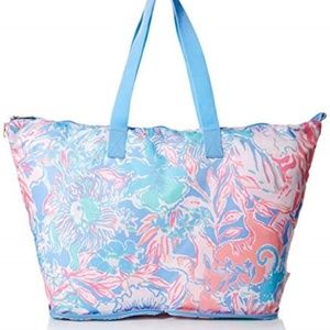Lilly Pulitzer Getaway Packable Tote Blue Peri